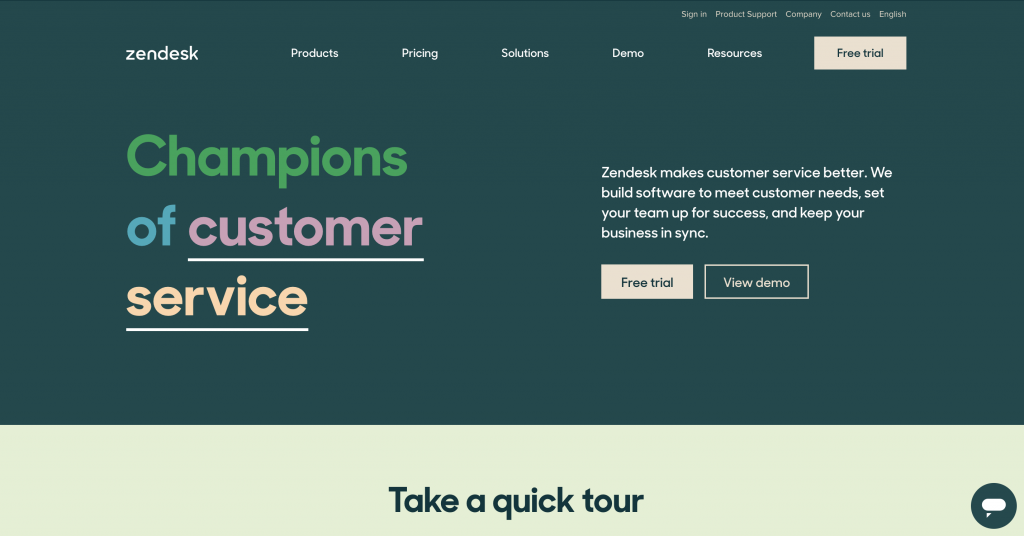 Zendesk help desk and ticketing system